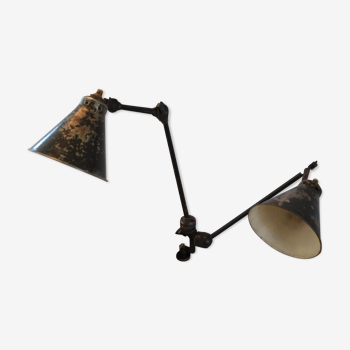 Lampe double Gras Ravel Clamart année 30