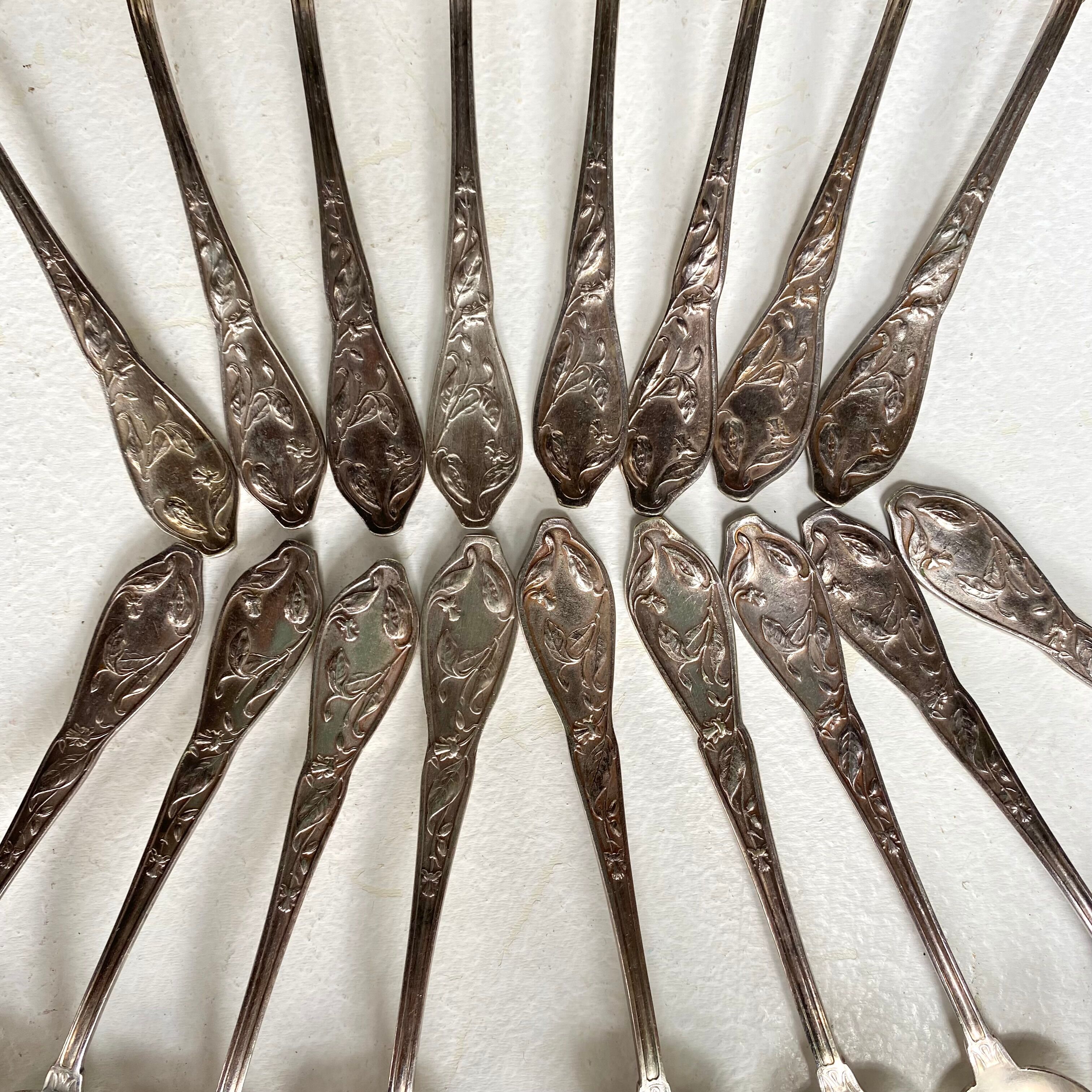 Antique silver-plated spoons