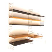 Étagère murale vintage / système mural par Nisse Strinning pour String AB – Suède, fabriqué dans les années 60