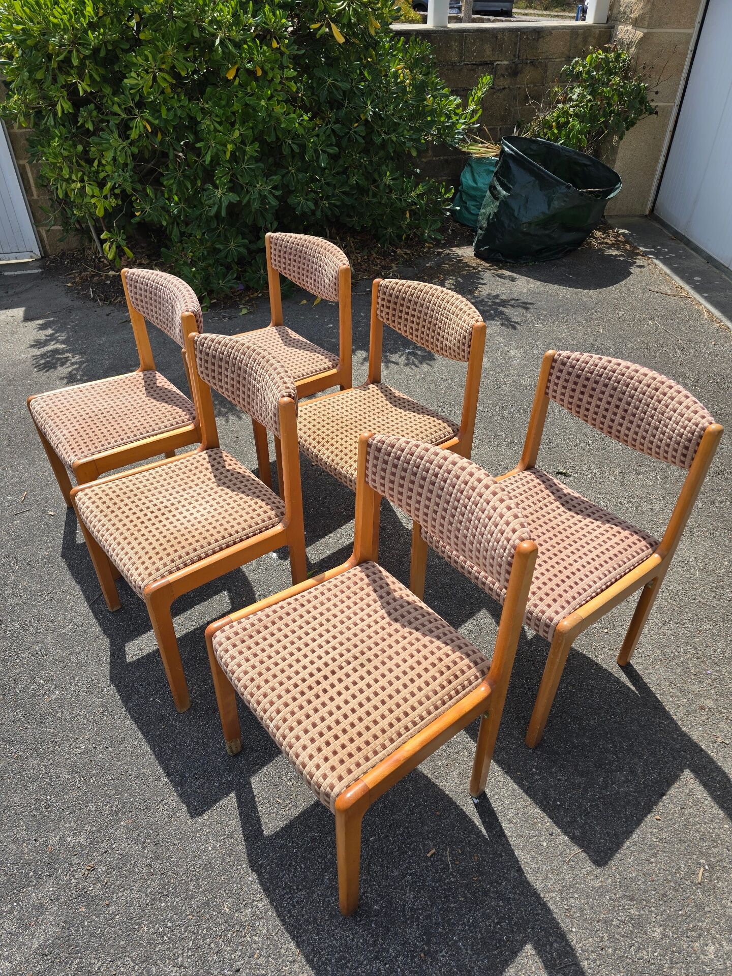 Lot de 6 chaises Self en bois – années 80/90