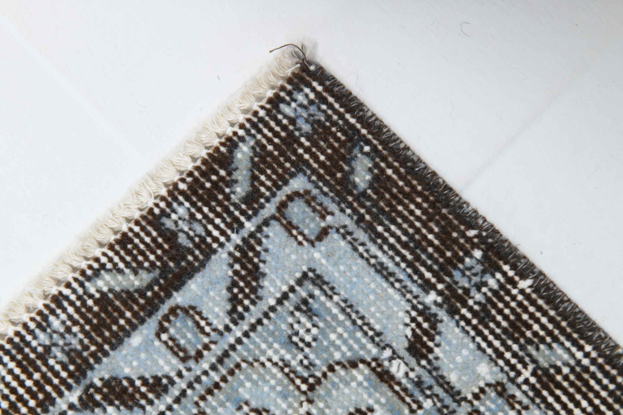 5x8 faded blue handmade turkish rug 260x150cm
