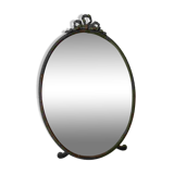 Antique mirror to place or hang – Louis XVI style, bronze, beveled glass