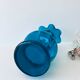 Old blue duck vase with collar