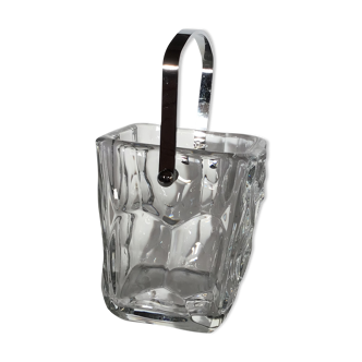 Seau à glaçons carré cristal de Vannes hauteur 14cm