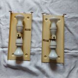 Pair of raak glass appliques, Willem Van Oyen, Chartres model