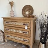 Commode 3 tiroirs bohème chic