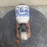 Wall-mounted coffee grinder complete vintage delft style mill décor