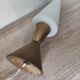 Night light diabolo teak brass opaline Philips Scandinavian design