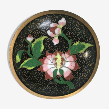 China china partitioned enamel cup floral decoration
