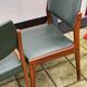 Pair of Scandinavian Teak and leatherette Chairs