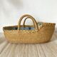 Vintage basket for straw doll and fabric