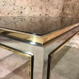 Table in chrome and brass
