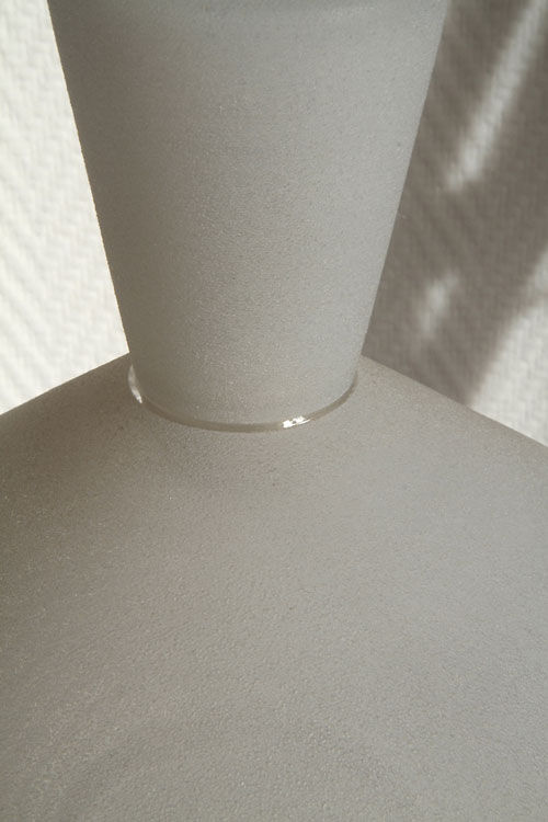 Suspension lamp Diabolo saucer in frosted glass.