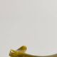 Chinoiserie Ochre Yellow Dragon Vase by Lambeth Doulton Faience, England 1880s