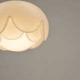Artichoke pendant lamp in opal glass by Peill & Putzler, 1974