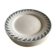 Set of 8 flat plates in iron earthenware from Choisy's 50s