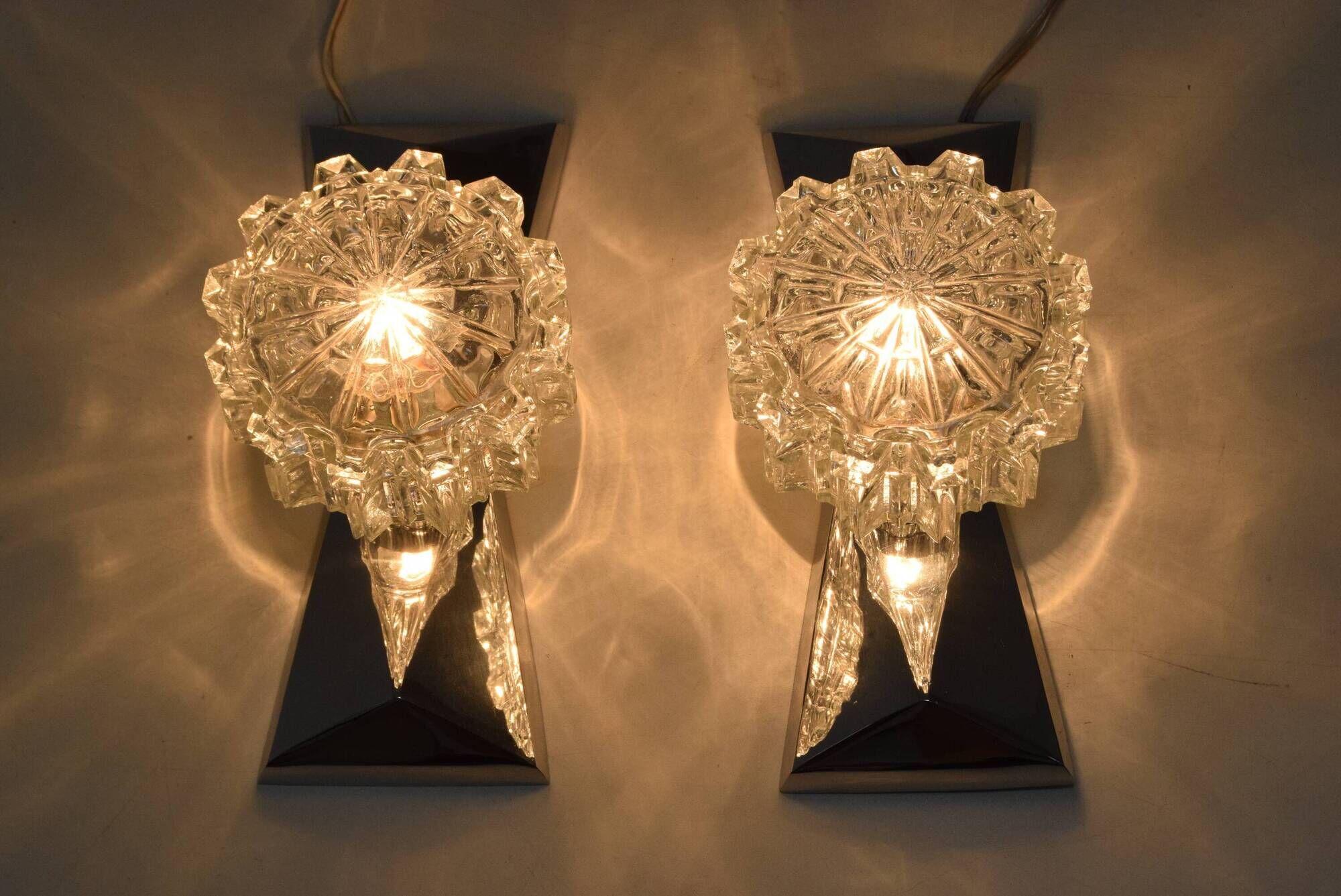 Pair of mid-century Wall Lamps,by  Hemi,Sweden,1960