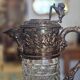Important cut crystal wine carafe and solid silver 925/1000, Topázio house.