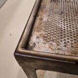 Industrial coffee table | Vintage perforated steel postal sorting table
