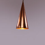 Danish hand-hammered copper hanging lamp by E.S Horn Aalestrup, 1950s