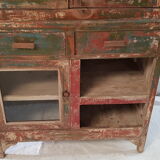 Old glazed vaisselier in Burmese teak