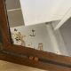 Miroir Art déco vintage bois marqueté