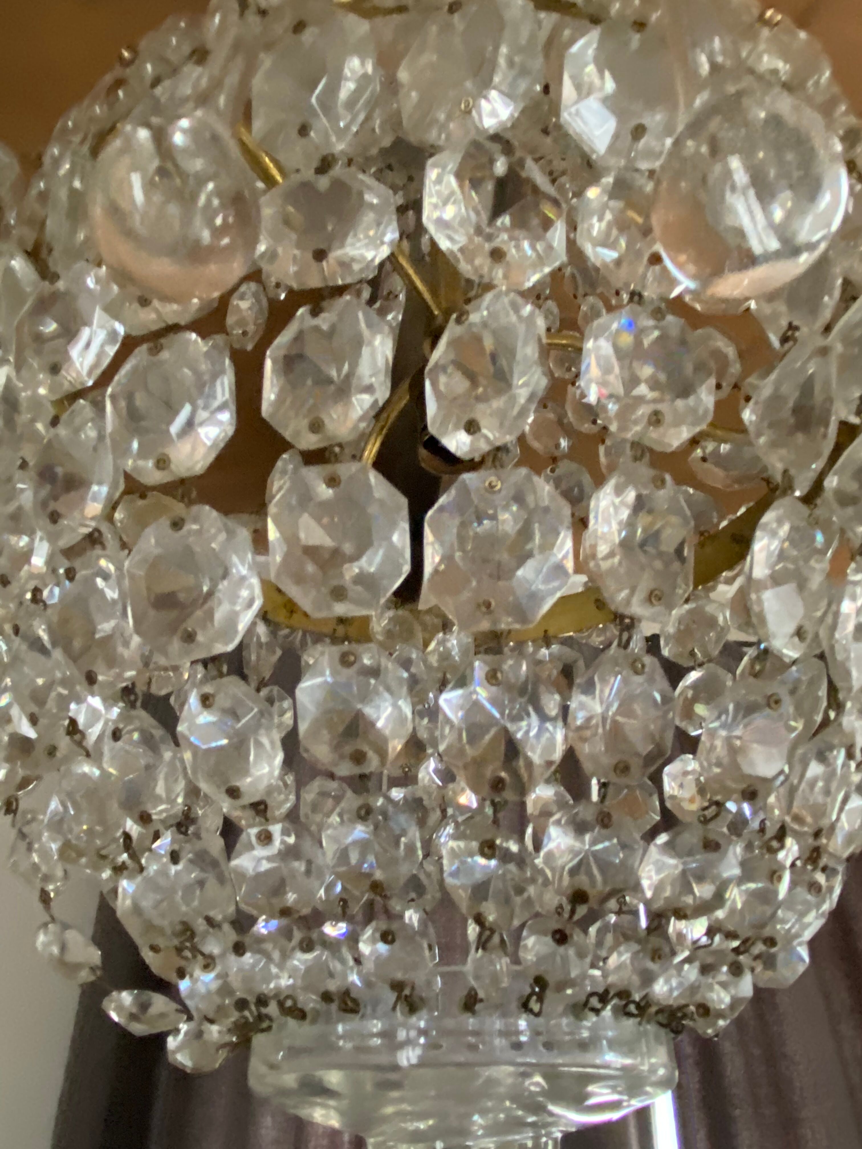 Bohemian crystal hot air balloon chandelier