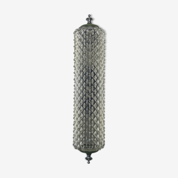 Vintage molded glass wall lamp