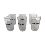 Set of 6 Ricard 27cl glasses signed Lehanneur