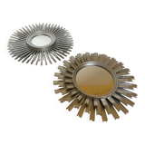 Paire de miroirs soleil argenté