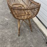 Vintage rattan cradle