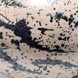 Vintage Brown and Green Lacquered and Handpainted Terracotta Vase, Deruta, Italy