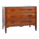 French rustic chest of drawers in solid oak with 3 drawers, ca. 1850