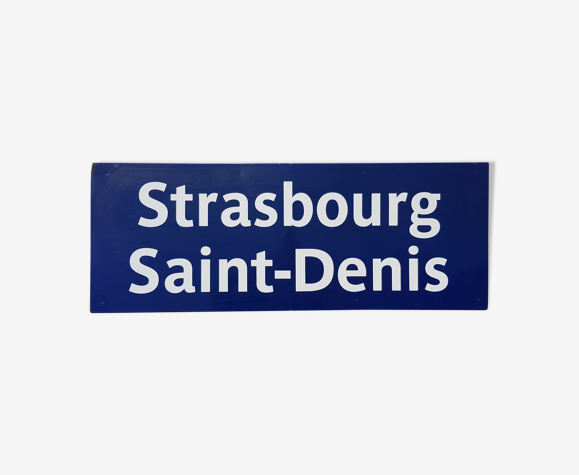 Former plaque of the Paris metro at Strasbourg Saint Denis station | Selency