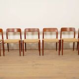 6 x vintage dining chairs | Niels Otto Møller | Model 75 | Teak