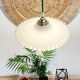 Vintage white opaline pendant lamp