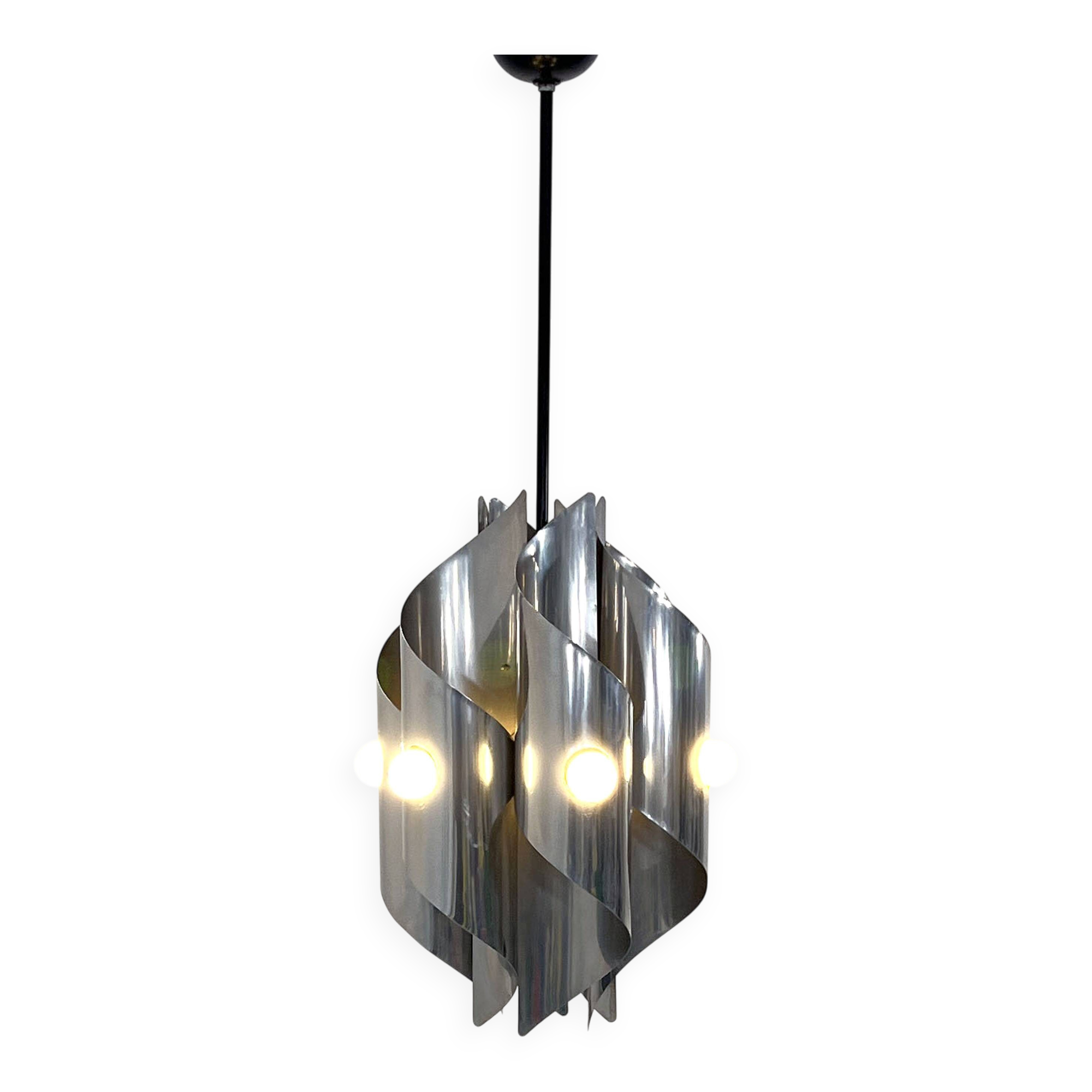 Chandelier Space Age Chrome, 1970