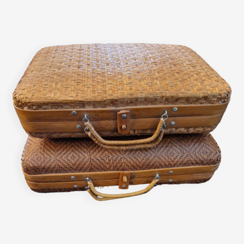 Pair of vintage suitcases