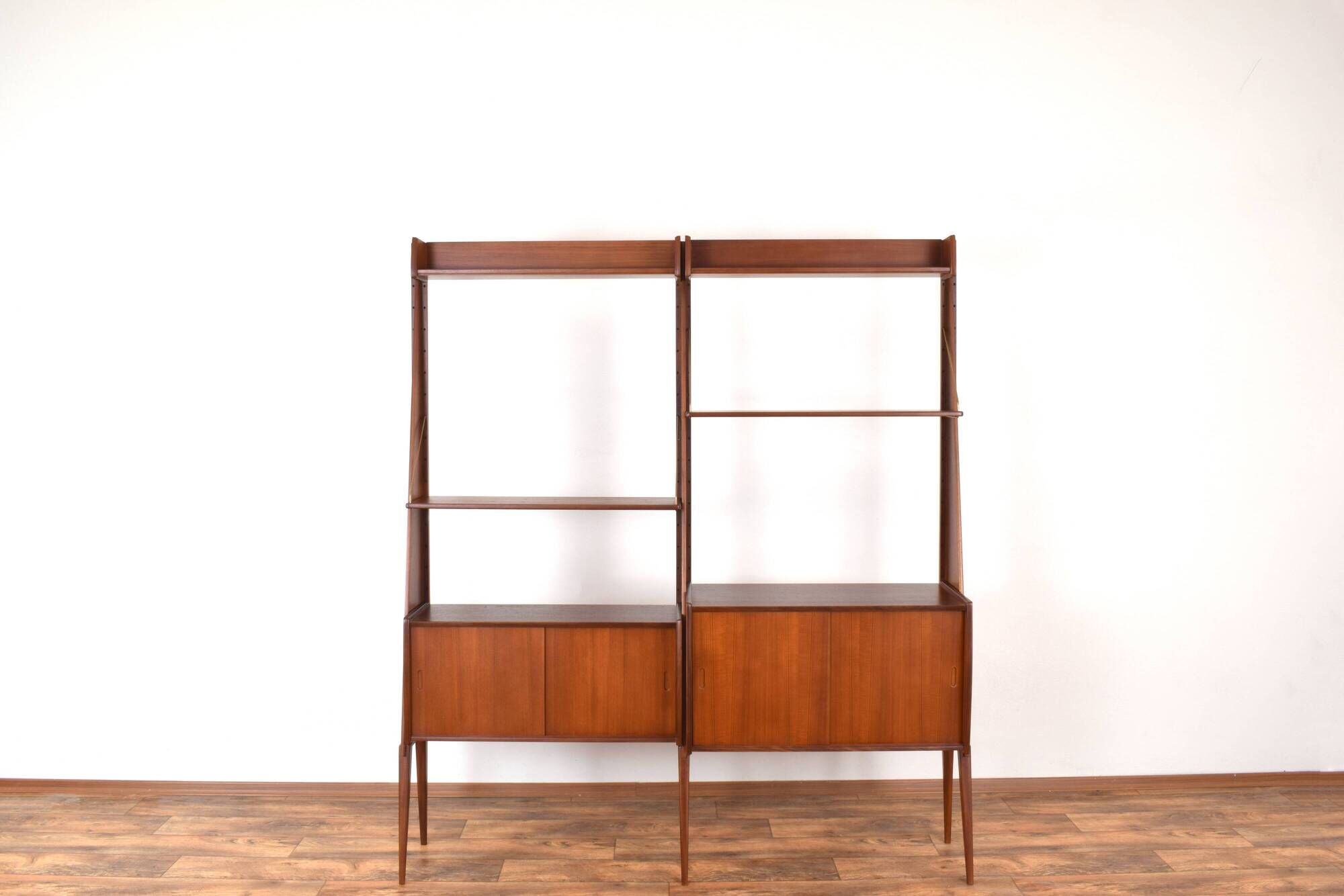 Mid-Century Teak Wall Unit „Panto” from Einar Raknes & Sønner Møbelfabrikk A/S, 1970s, Set of 2.
