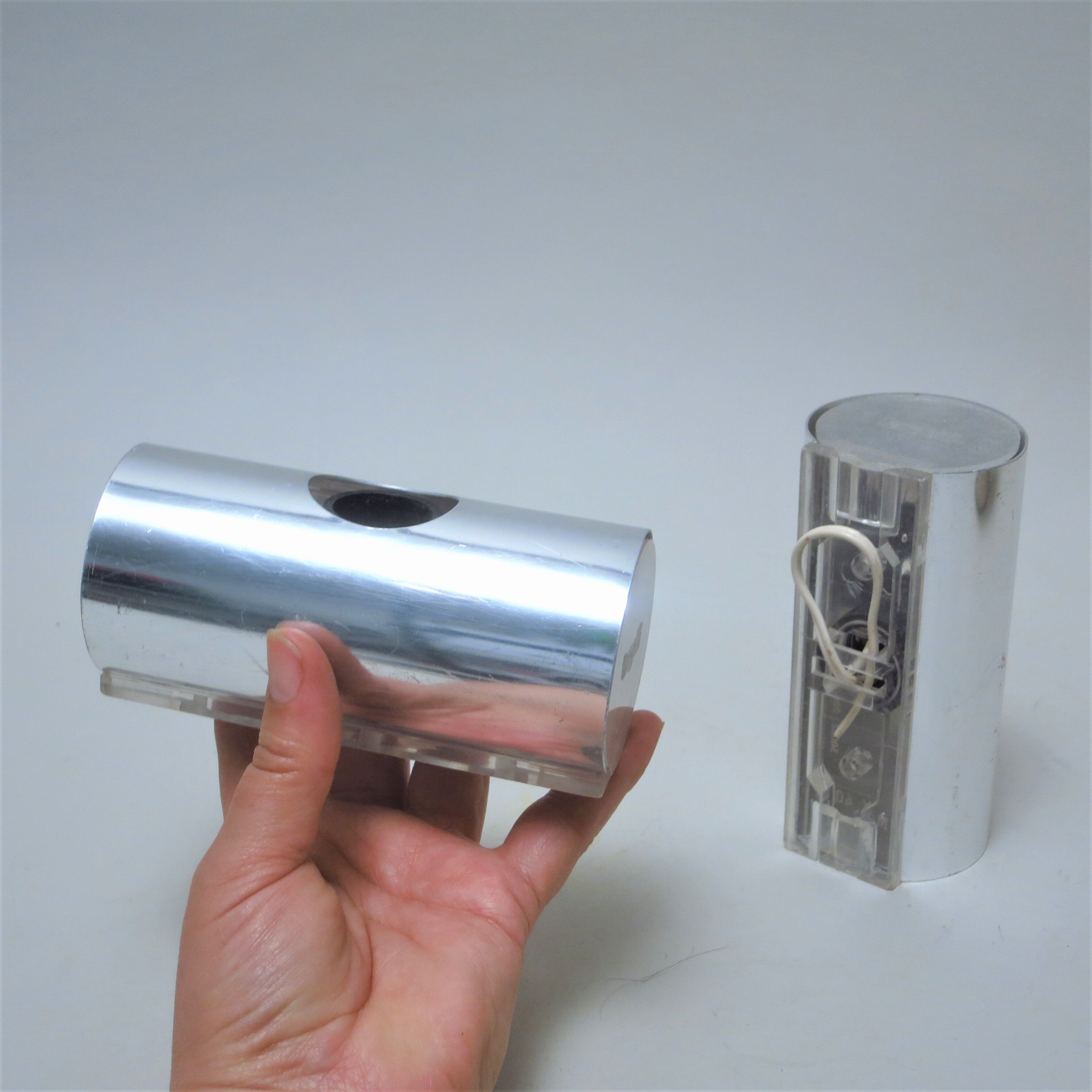 Pair of Chrome Appliques Targetti 70s