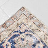 Navy blue vintage rug 317x220cm