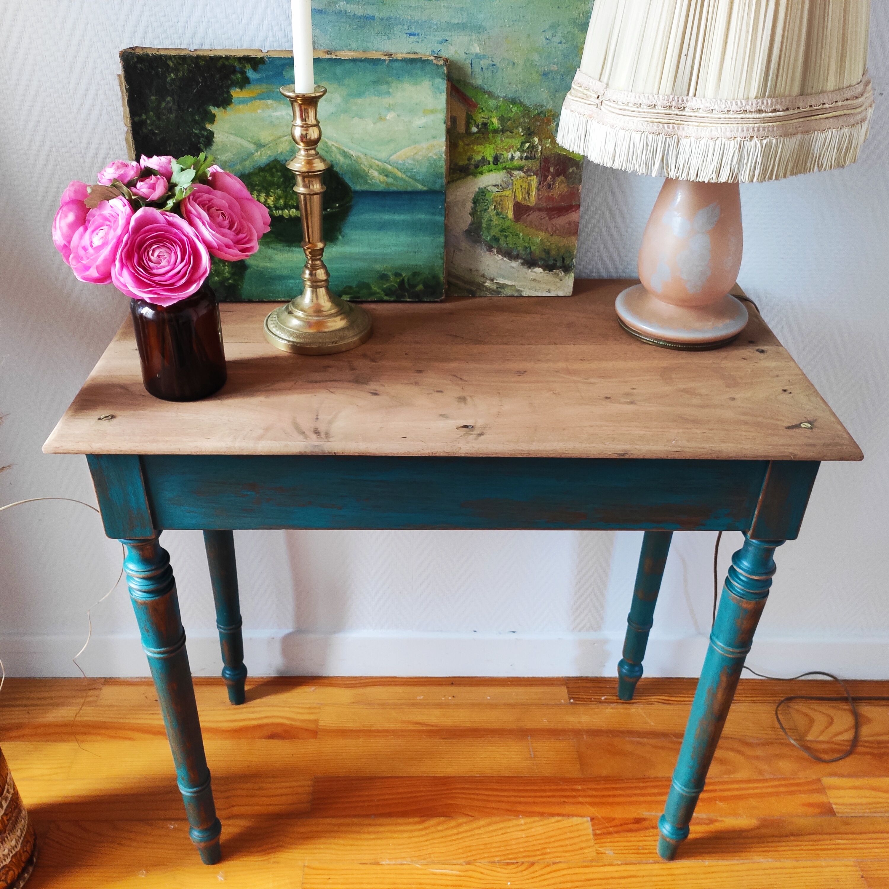 Patinated farmhouse table