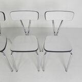 Set of 4 Formica dining chairs, 1960s