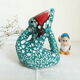 Vintage vase fat lava blue-green