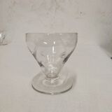 12 engraved fine glass aperitif / liqueur glasses