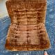 Brown velvet armchair/ottoman vintage from the 70s/80s.