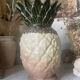 Paire de vases ananas en grès Rhoda