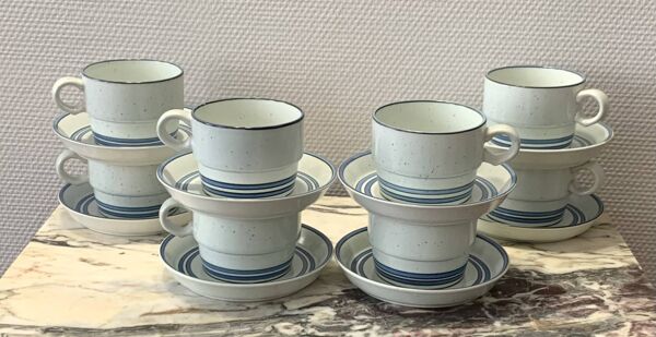 Service à thé/café porcelaine suédoise design 1977 STIG LINDBERG (1915-1982) SWEDEN Scandinavie