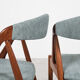 Midcentury Danish set of 4 dining chairs in teak by Kai Kristiansen 1960s