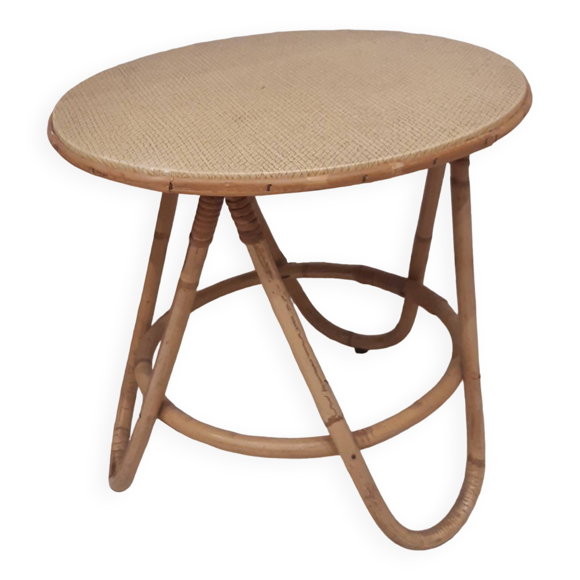 Vintage rattan coffee table